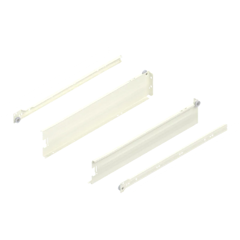 Laterală din oţel METABOX, M (86 mm), Extragere parţială, Versiune cu şuruburi