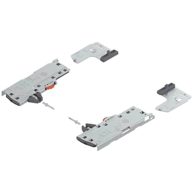 set (Unitate TIP-ON BLUMOTION + Declanşator + Adaptor), pentru LEGRABOX, pentru MOVENTO, S0 (până la 10 kg), Greutate totală a extragerii=0-10 kg