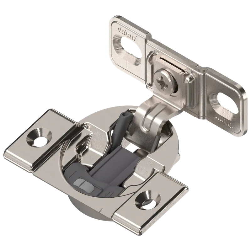 COMPACT BLUMOTION Scharnier, 1 3/8" sau mai mare", 107°, cu arc, Plăcuţă de montaj: pentru înșurubare, Oală: şuruburi