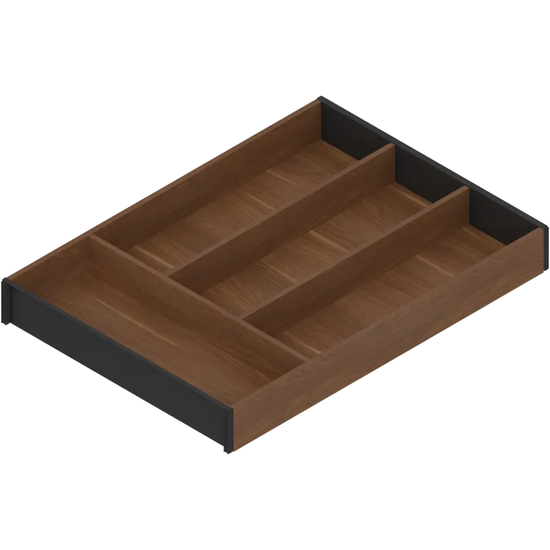 AMBIA-LINE Organizator pt tacâmuri, pentru LEGRABOX/MERIVOBOX Sertar, Design de lemn, 4 Compartimente pt tacâmuri