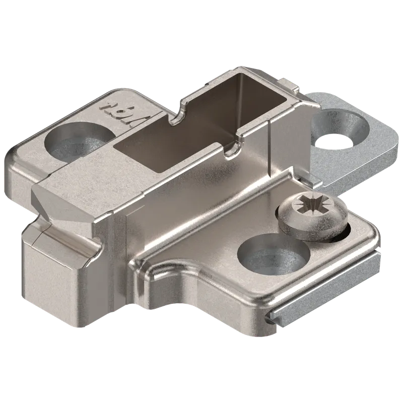 CLIP Plăcuţă de montaj, în cruce, 6 mm, Zinc, destinat înșurubării pentru euroșuruburi