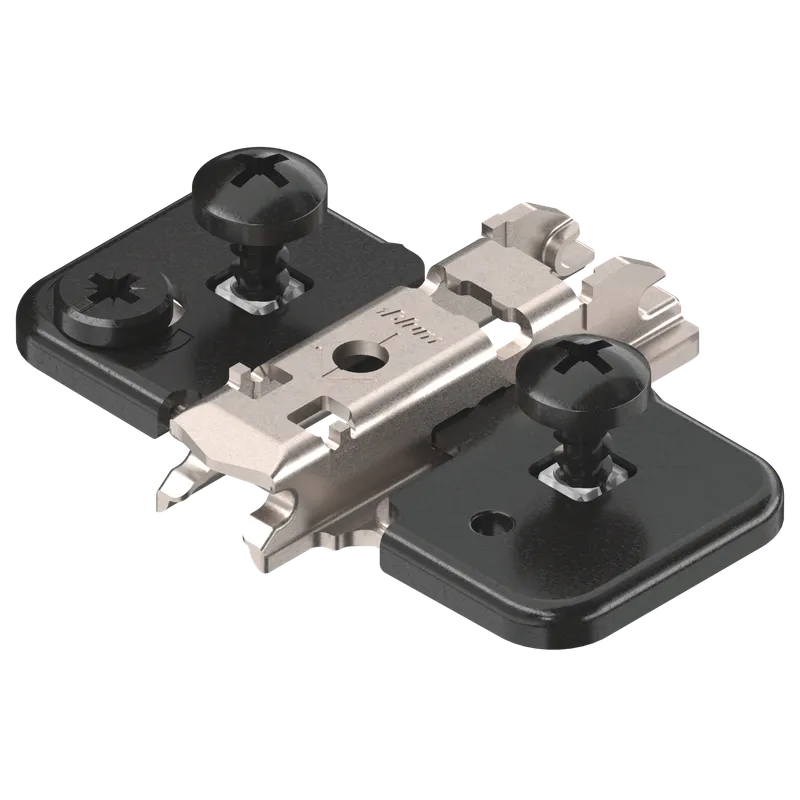 CLIP Plăcuţă de montaj, în cruce, 0 mm, oţel, Cu diblu expandabil EXPANDO, reglaj pe înălţime: Excentric — imaginea 3