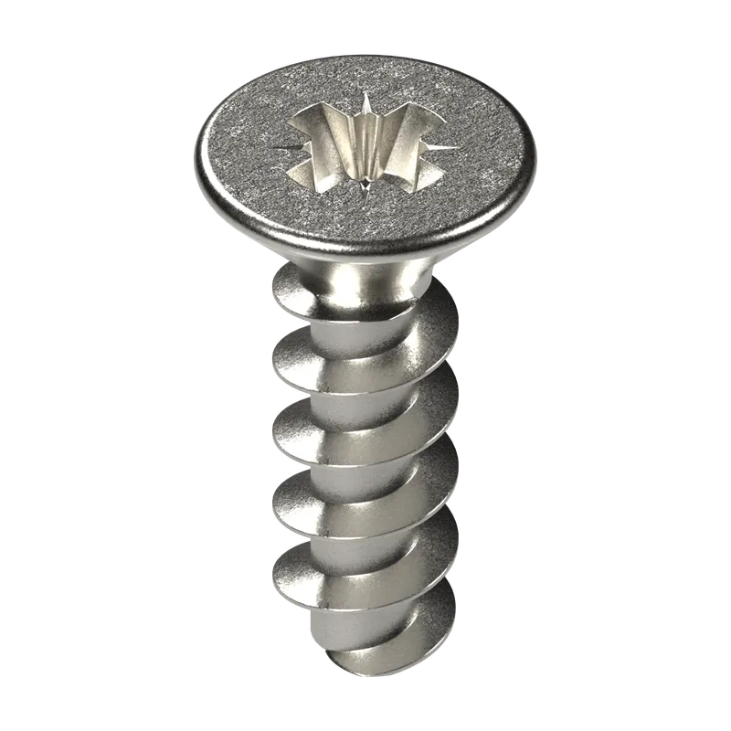 Şurub pentru fixare în plastic, cap înecat, 8 mm, lungime totală (incl. cap): 12.2 mm