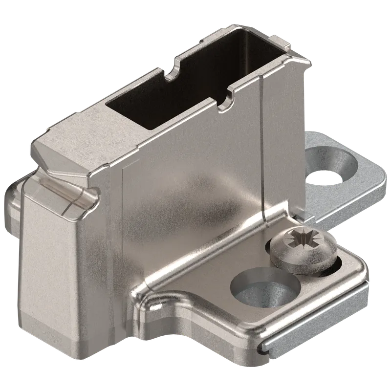 CLIP Plăcuţă de montaj, în cruce, 18 mm, Zinc, destinat înșurubării pentru șuruburi pentru lemn