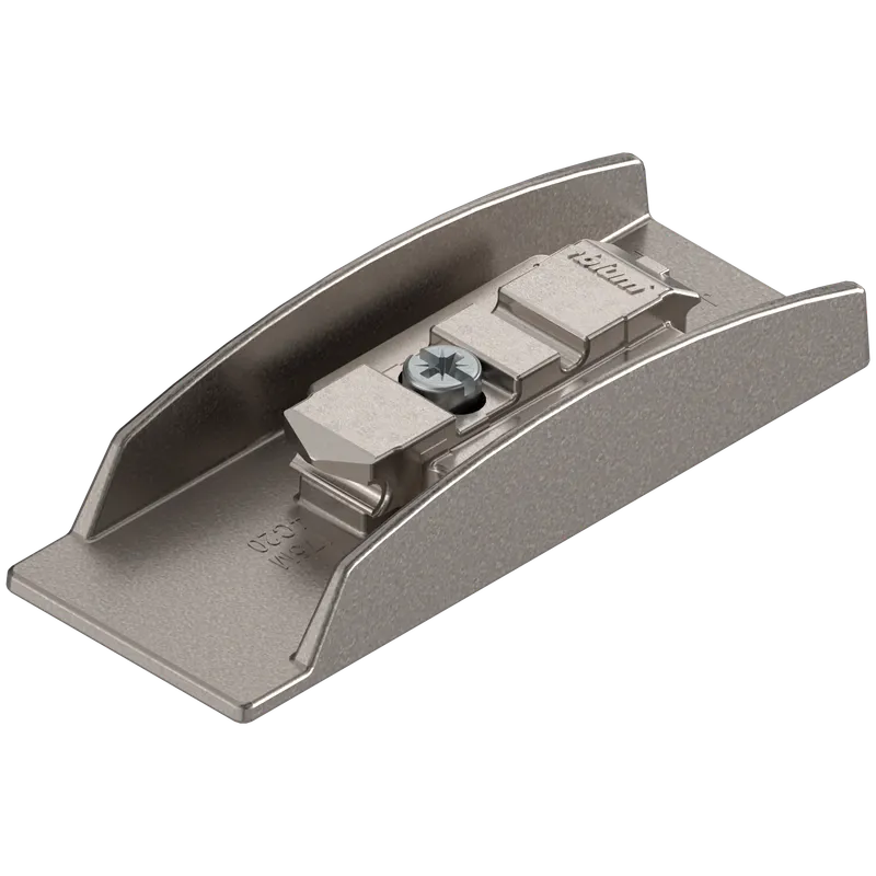 CLIP CRISTALLO-Plăcuţă de montaj, prin lipire, dreaptă, 0 mm, Zinc, prin lipire