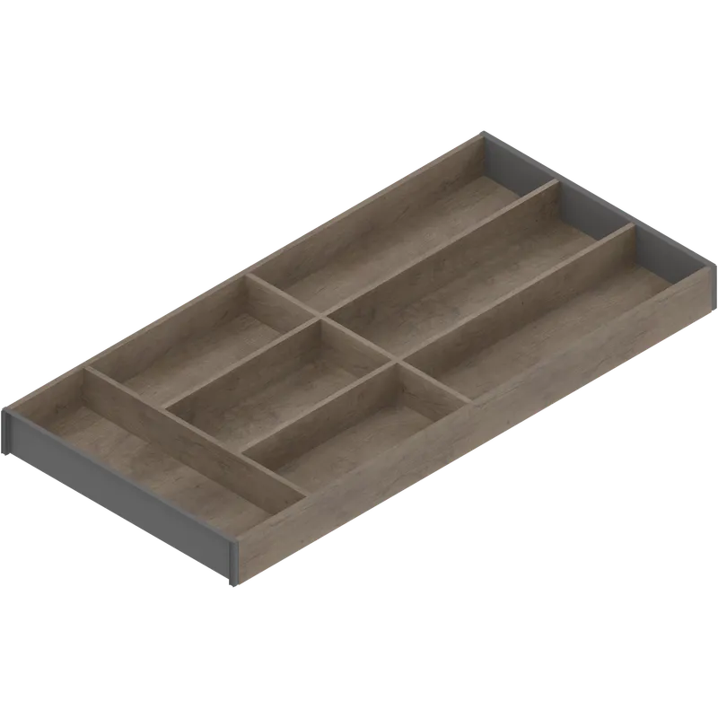 AMBIA-LINE Organizator pt tacâmuri, pentru LEGRABOX/MERIVOBOX Sertar, Design de lemn, 7 Compartimente pt tacâmuri — imaginea 2