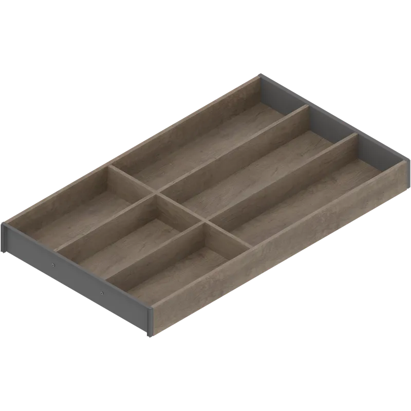 AMBIA-LINE Organizator pt tacâmuri, pentru LEGRABOX/MERIVOBOX Sertar, Design de lemn, 6 Compartimente pt tacâmuri — imaginea 4