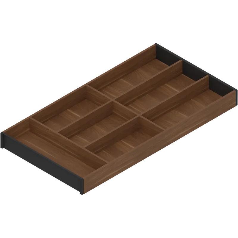AMBIA-LINE Organizator pt tacâmuri, pentru LEGRABOX/MERIVOBOX Sertar, Design de lemn, 7 Compartimente pt tacâmuri