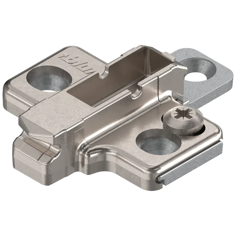 CLIP Plăcuţă de montaj, în cruce, 3 mm, Zinc, destinat înșurubării pentru euroșuruburi