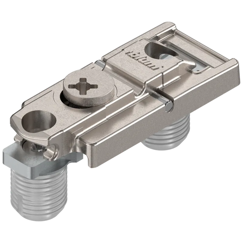 CLIP Plăcuţă de montaj, dreaptă, 0 mm, Zinc, pentru montat prin presare, reglaj pe înălţime: Excentric