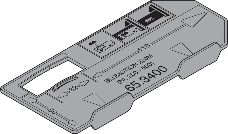 Şablon de găurit, pentru STANDARD 230M cu BLUMOTION