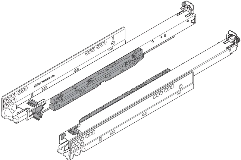 MOVENTO BLUMOTION int./potrivit pentru TOB/potrivit pentru SERVO-DRIVE, Extragere totală, Glisare, pt cuplaj — imaginea 2