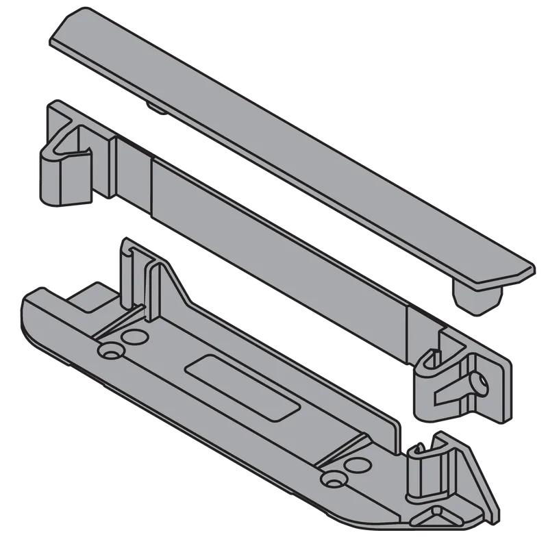 Suport profil portant SERVO-DRIVE vertical, jos/spate + capac de acoperire