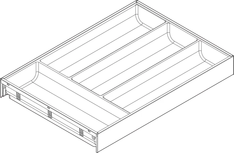 AMBIA-LINE Organizator pt tacâmuri, pentru LEGRABOX/MERIVOBOX Sertar, Plastic/oţel, 4 Compartimente pt tacâmuri — imaginea 3