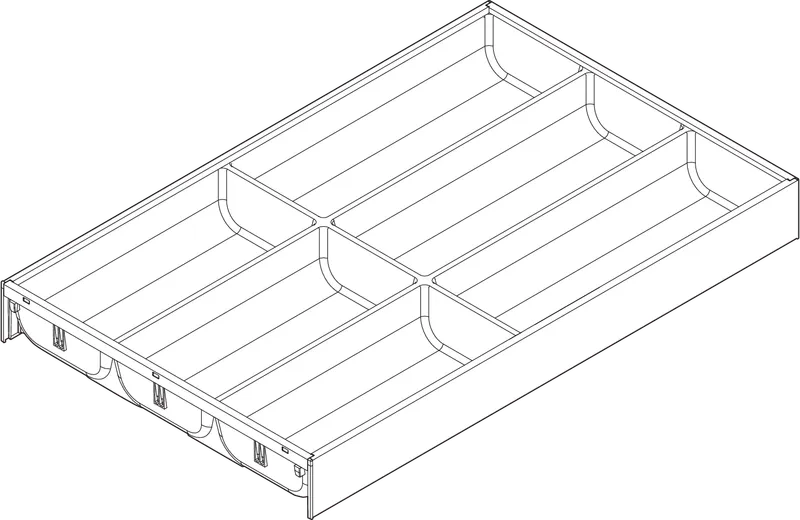 AMBIA-LINE Organizator pt tacâmuri, pentru LEGRABOX/MERIVOBOX Sertar, Plastic/oţel, 6 Compartimente pt tacâmuri — imaginea 2