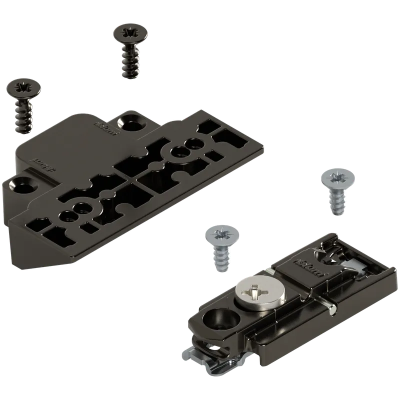 CLIP Plăcuţă de montaj, dreaptă, 0 mm, Zinc, pentru înșurubare, reglaj pe înălţime: Excentric, pentru rame de aluminiu înguste — imaginea 2