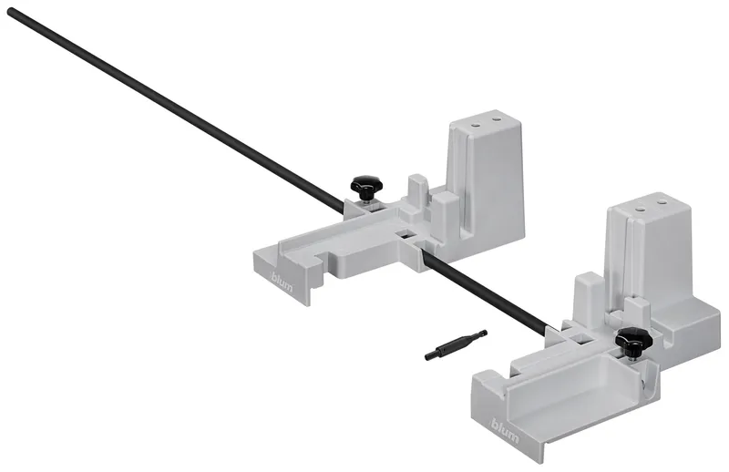 Aparat montaj BOXFIX E-T, aparat de masă, pentru Grosimea fundului de sertar 16 mm, pentru TANDEMBOX, manual, Mod de montare: Şuruburi, KB de la 250 până la 1200 mm