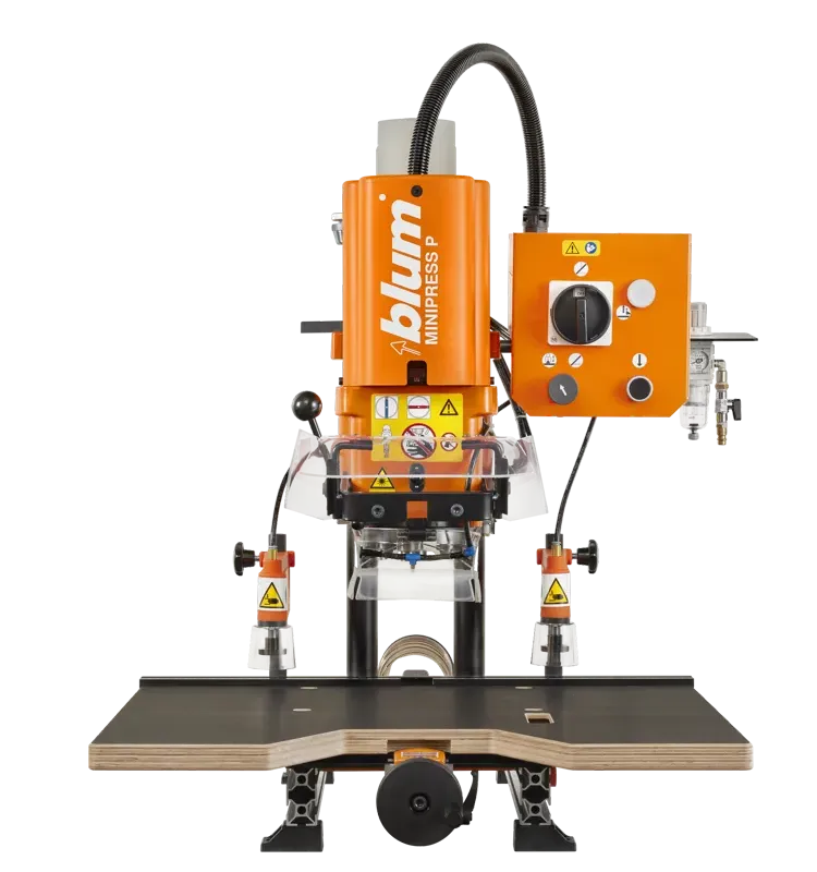 MINIPRESS P - Maşină de găurit şi de montat feronerie, Găurire verticală, 400 V / 50 Hz, Racord de aspirație 100/50 mm