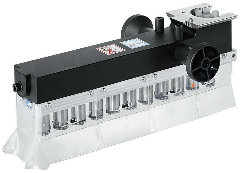 Cap de găurire pentru MINIPRESS PRO, pentru MINIPRESS top, pentru PRO-CENTER, număr axe 11, cu mandrină rapidă, Cuplaj de front, Şine de corp, Mecanism de ridicare