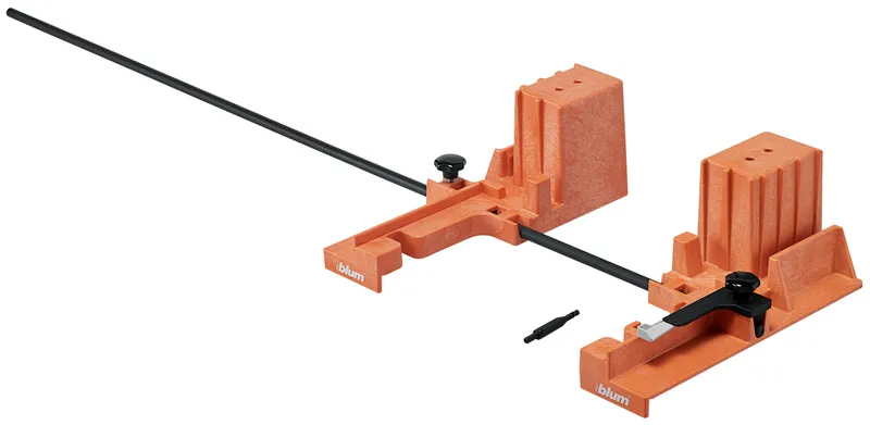 Aparat montaj BOXFIX E-L, aparat de masă, pentru LEGRABOX, manual, Mod de montare: Şuruburi, KB de la 250 până la 1200 mm