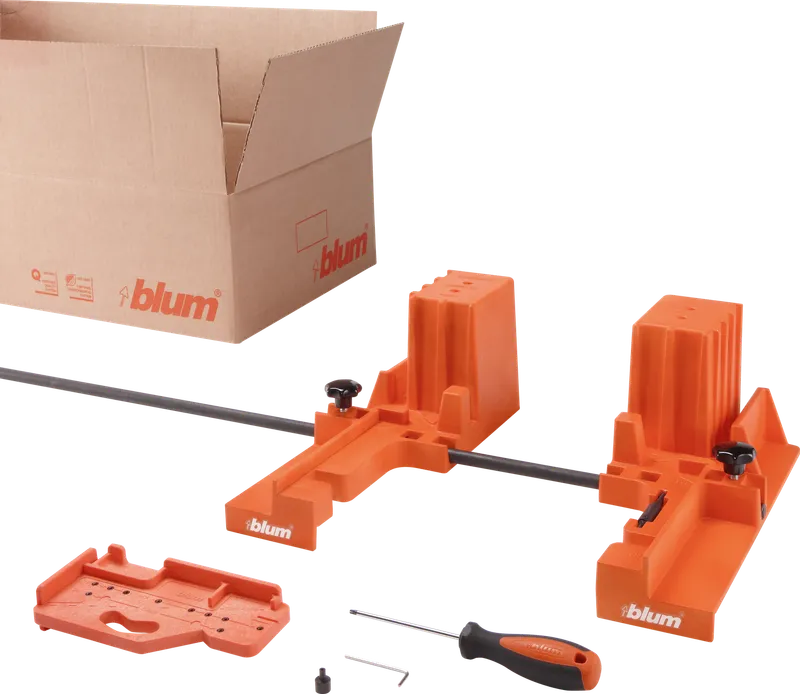 BOXFIX E-L – aparat montaj, kit starter, aparat de masă, pentru LEGRABOX, manual, Mod de montare: Şuruburi, KB de la 250 până la 1200 mm