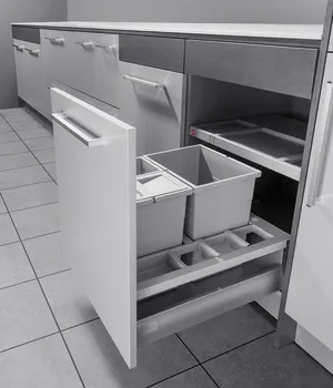 Sortator de gunoi cu trei coşuri, 1 x 18 şi 2 x 8 litri, Hailo Separato-K