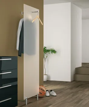 Set șifonier, Inox, pentru poliţe de lemn sau sticlă, montaj pe perete
