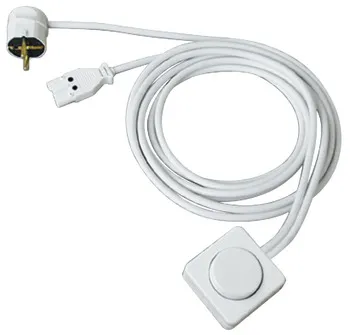 Cablu de alimentare cu întrerupător cu balansare, SV6, cu ștecher conector și ștecher Schuko