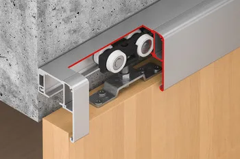 Sistem de uşi culisante Häfele Slido D-Line11 50P -120P, uși din lemn sau sticlă, 1 sau 2 canaturi,