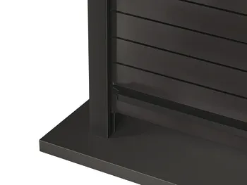 Tambour door smoked glass / black