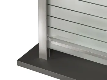 Tamb.door float glass sat.fin./st.st.c.