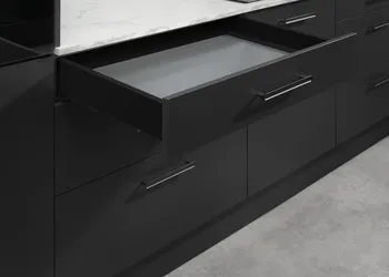 Slim wall drawer black.16/84/500mm