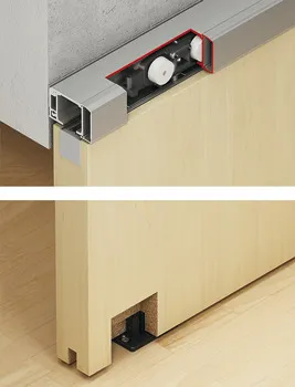 Șină din aluminiu pentru montaj sistem culisare Häfele Slido D-Line11, pregăurită, lățime 8 mm
