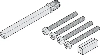 Set pentru montare, Pentru feronerie de securitate combinată, Startec cu ax alternativ 8 mm sau 10 m