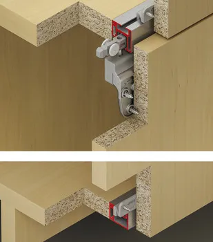 Sistem de culisare Häfele Slido F-Line21 20H, pentru compartimentare mobilier modular din lemn