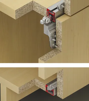 Sistem de culisare Häfele Slido F-Line21 40H, pentru compartimentare mobilier modular din lemn