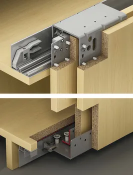 Sistem uși culisante Häfele Slido F-Line32 80A/F-Line32 80B, pentru uși aplicate din lemn, din stic