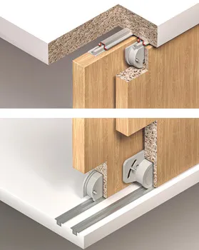 Șină simplă de culisare/ ghidare , din plastic, pentru sistemul Häfele Slido F-Line 12 20A/ 30B