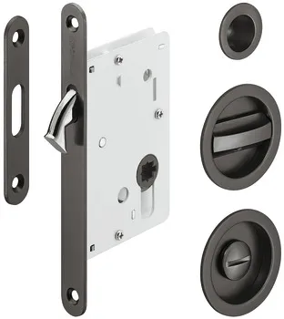 Sld.lock WC w/flush hdl.gra.bla.55/R16