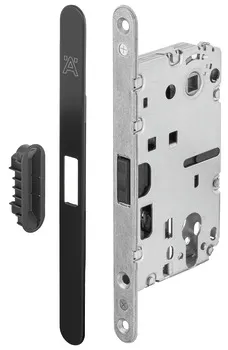 Mag.mortice latchbolt lock PC set black