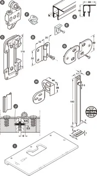 MULTIFOLD 30/30W CENTRE HINGE