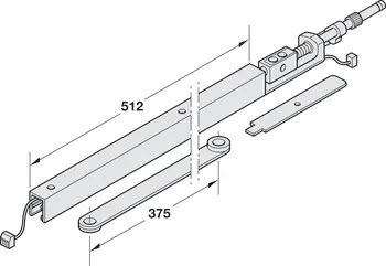 Șină de ghidare, G96 GSR-EMF2, pentru canaturi inactive înguste, Dorma