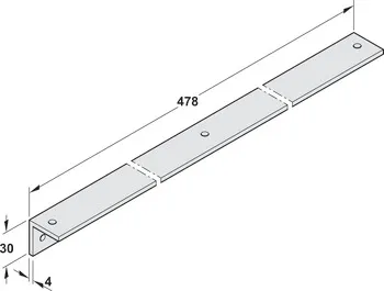 Consolă de fixare scafă, Pentru șină de ghidare