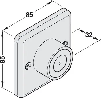 Electromagnet, EM 500 G, cu placă de bază, Dorma