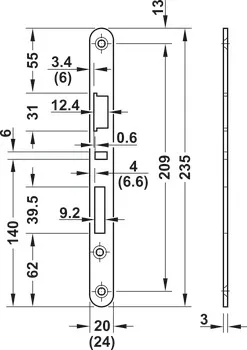 Coverplate br.pol.right R20