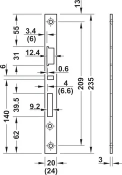 Coverplate stst.matt left 24