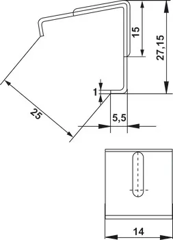 Ang.bracket st.galvanized 1,0x14x25/25mm