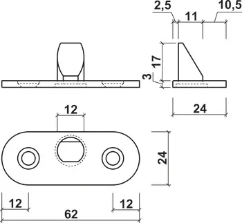 Anti-derailm.bracket wing part