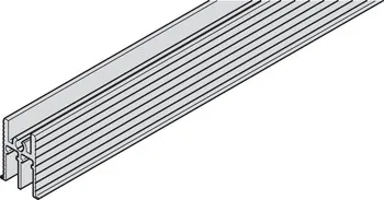 Șină de ghidare dublă, în ușă, la bază, 21 x 30 mm (lățime x înălțime)