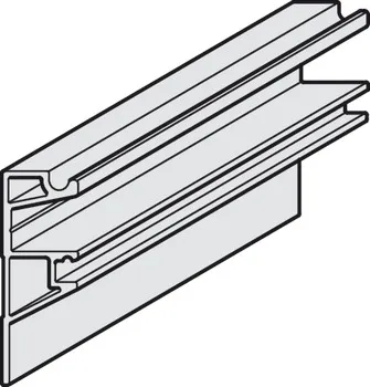 Profil fixare, din aluminiu, pregăurit, pentru Häfele Slido D-Line11
